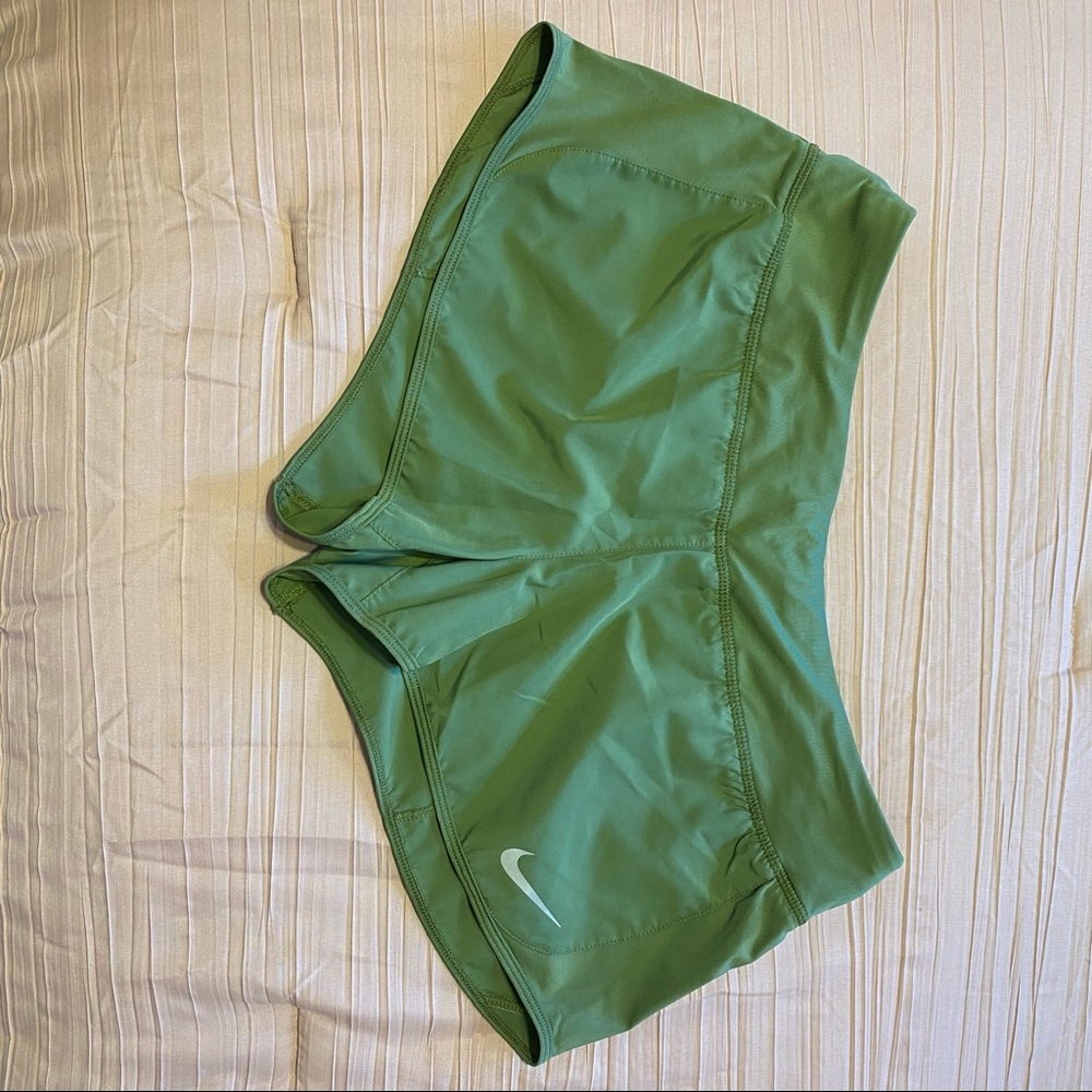 Olive Nike women’s running shorts Size L